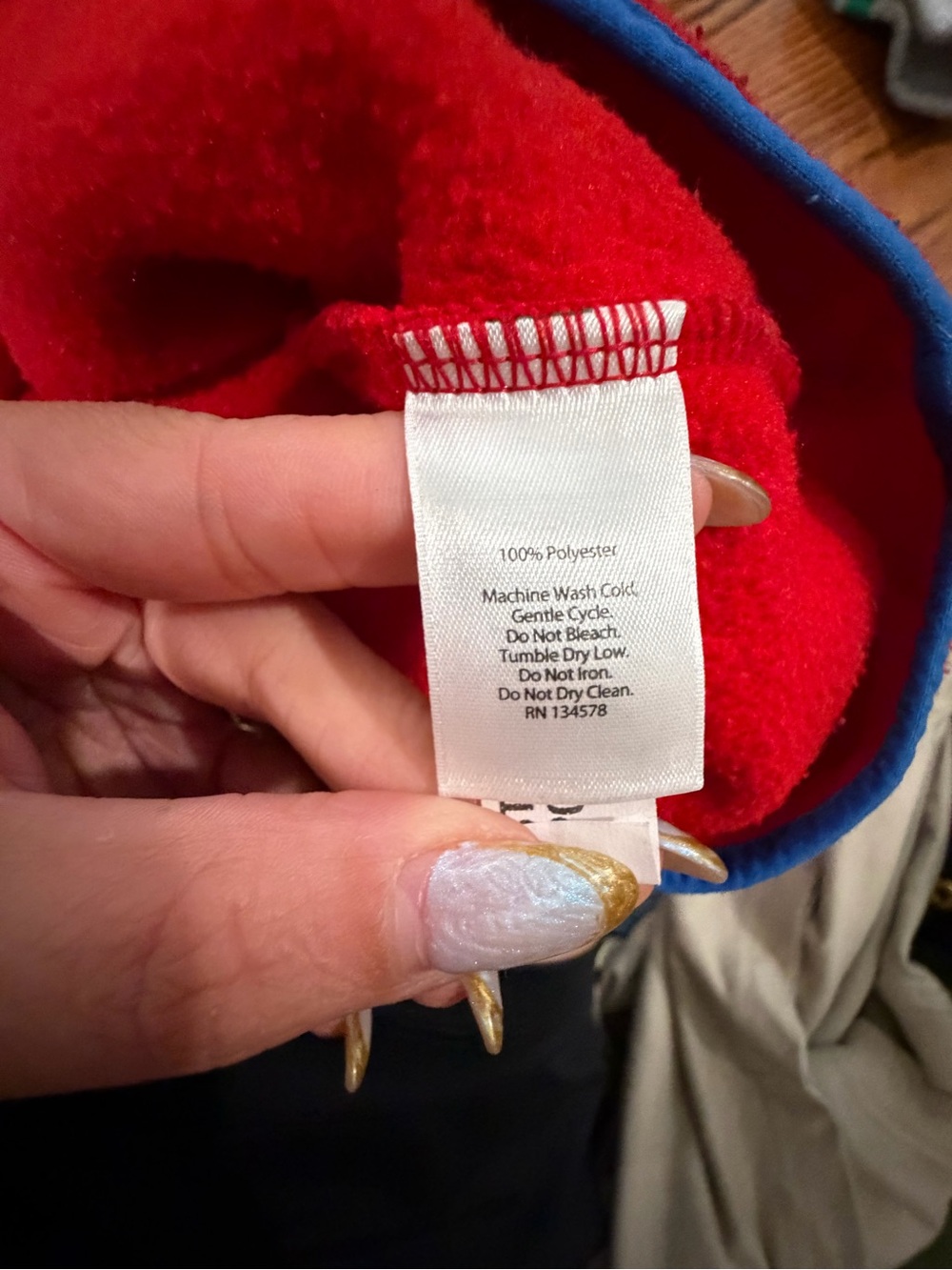 Vineyard Vines Red & Navy Quarter-Zip Pullover - Picture 6 of 6